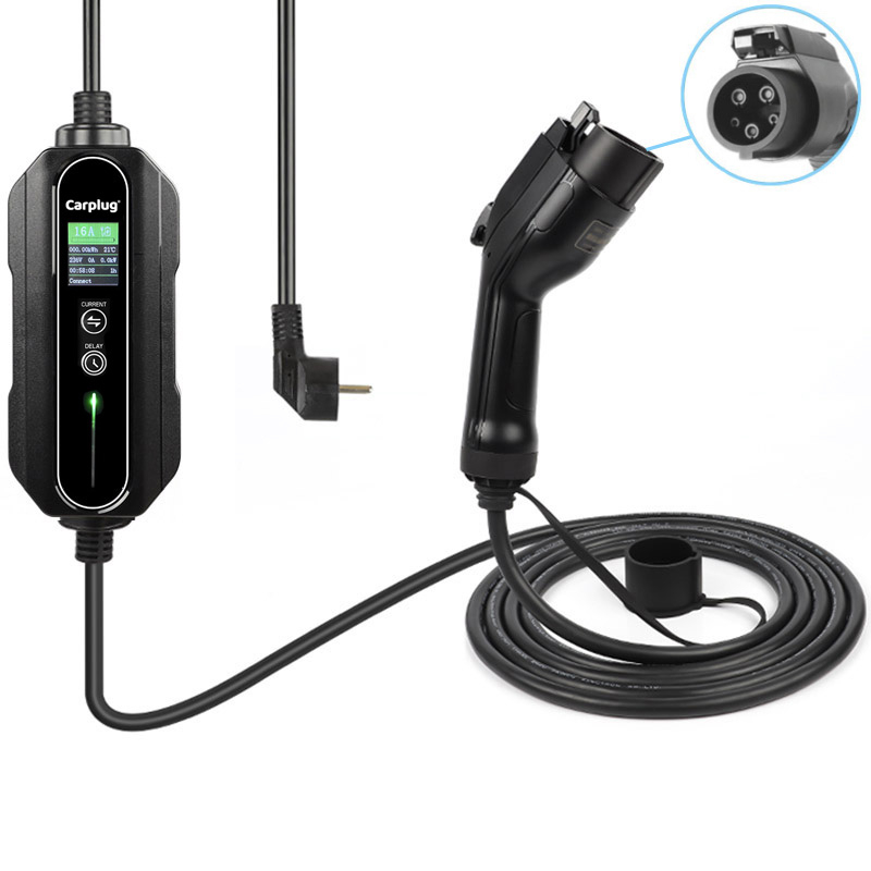 Chargeur EV portable,Schuko (prise murale) vers Type 2 (voiture),6